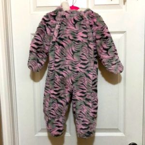 One piece baby girl snowsuit